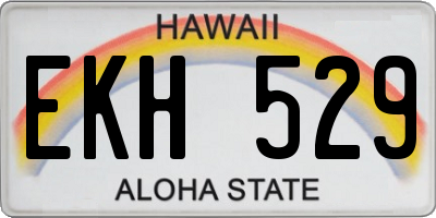 HI license plate EKH529