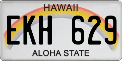 HI license plate EKH629