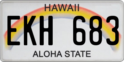 HI license plate EKH683