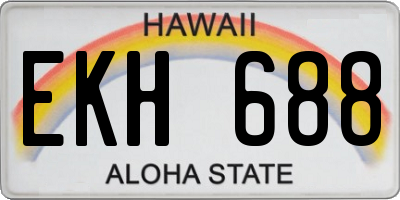 HI license plate EKH688