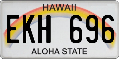 HI license plate EKH696