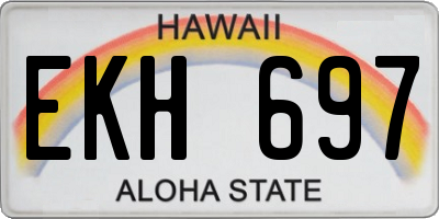 HI license plate EKH697