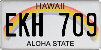 HI license plate EKH709