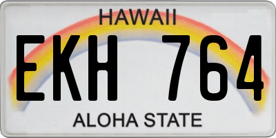HI license plate EKH764