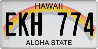 HI license plate EKH774