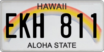 HI license plate EKH811