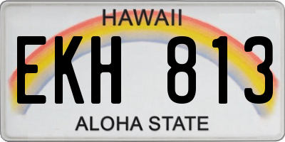 HI license plate EKH813