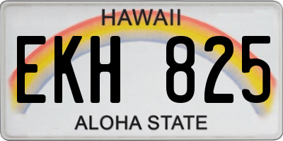 HI license plate EKH825