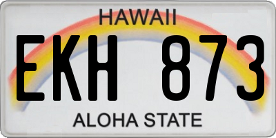 HI license plate EKH873