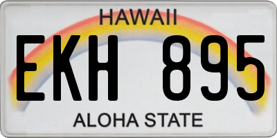 HI license plate EKH895