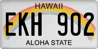 HI license plate EKH902