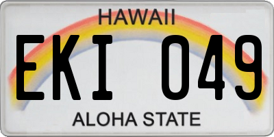 HI license plate EKI049