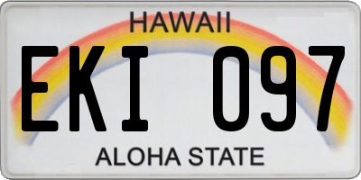 HI license plate EKI097
