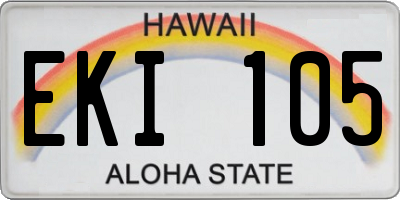 HI license plate EKI105
