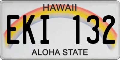 HI license plate EKI132