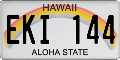 HI license plate EKI144