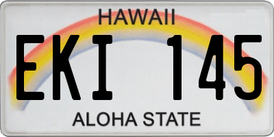 HI license plate EKI145