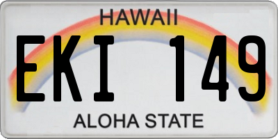 HI license plate EKI149