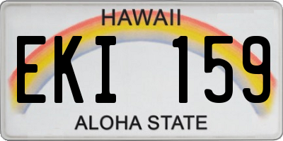 HI license plate EKI159