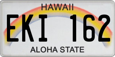 HI license plate EKI162