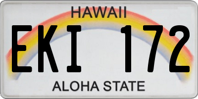 HI license plate EKI172