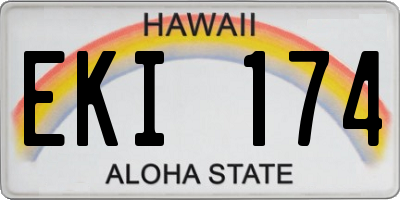 HI license plate EKI174