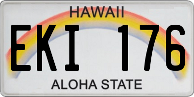 HI license plate EKI176