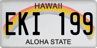 HI license plate EKI199
