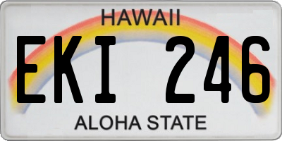 HI license plate EKI246