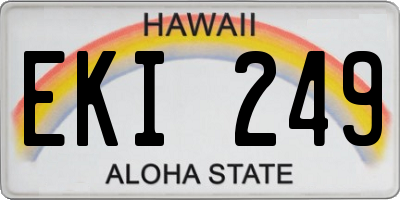 HI license plate EKI249
