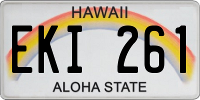 HI license plate EKI261