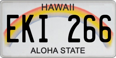 HI license plate EKI266