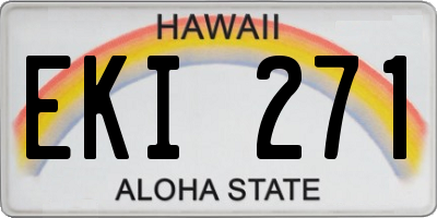 HI license plate EKI271