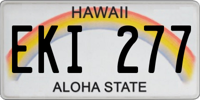 HI license plate EKI277