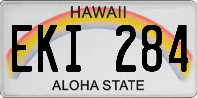 HI license plate EKI284