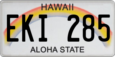 HI license plate EKI285