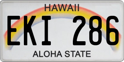 HI license plate EKI286