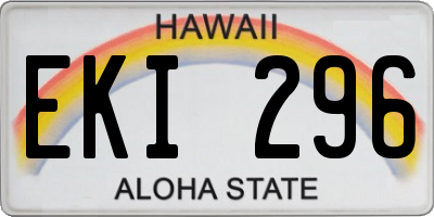HI license plate EKI296