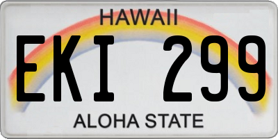 HI license plate EKI299