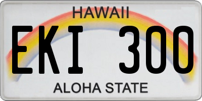 HI license plate EKI300
