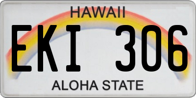 HI license plate EKI306