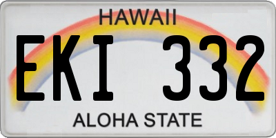 HI license plate EKI332