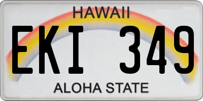 HI license plate EKI349