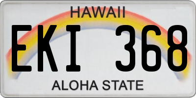 HI license plate EKI368