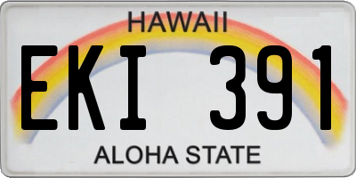 HI license plate EKI391