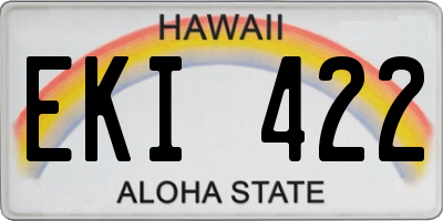 HI license plate EKI422