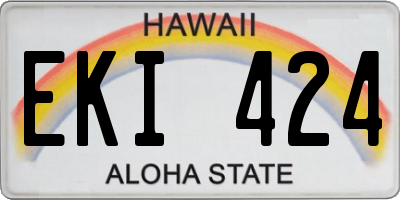 HI license plate EKI424