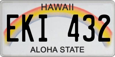 HI license plate EKI432