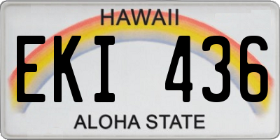 HI license plate EKI436