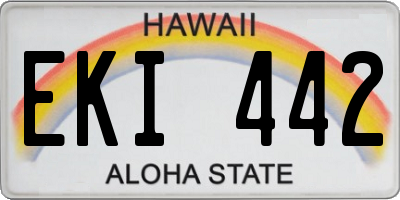 HI license plate EKI442